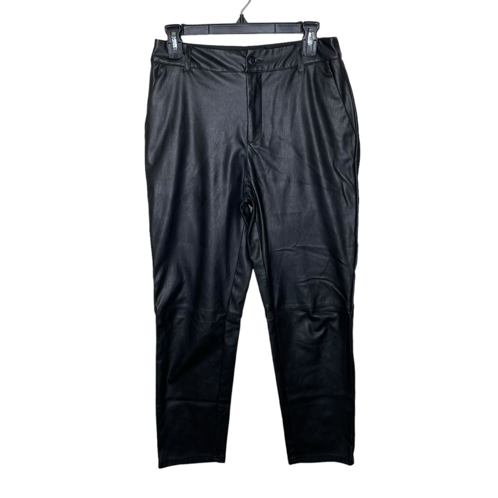Nili Lotan x Target Faux Leather High Rise Ankle Skinny Pants Black Sz 4 - Picture 5 of 14
